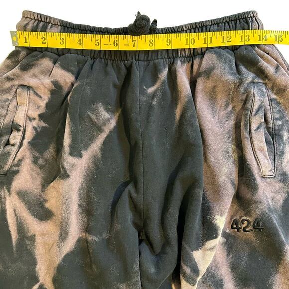 424 x Armes Black Tie Dye Sweatpants Medium - Picture 5 of 10